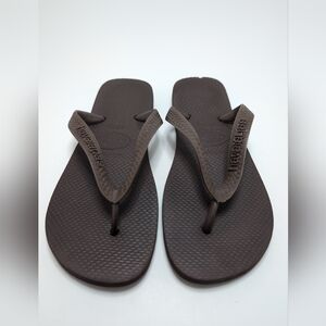 Havaianas Dark Brown Flip Flops Mens Size 5